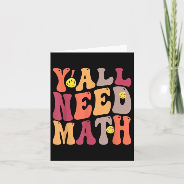 Yall Need Math Math Lycklig Kort (Framsida)