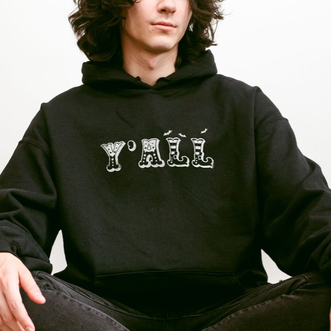Y'all Western Halloween med Elf eller Witch Shoes Hoodie (Skapare uppladdad)