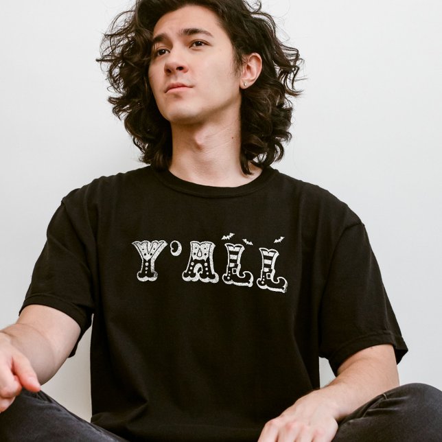 Y'all Western Halloween med Elf eller Witch Shoes T Shirt (Skapare uppladdad)