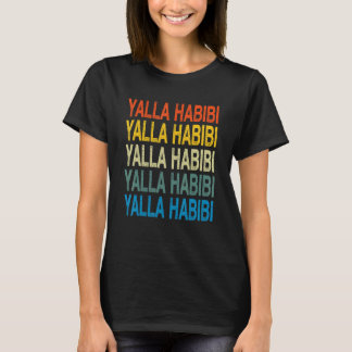 Yalla Habibi Arabiska kalligrafi T Shirt