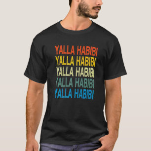 Yalla Habibi Arabiska kalligrafi T Shirt