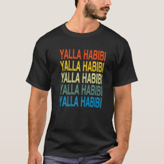 Yalla Habibi Arabiska kalligrafi T Shirt
