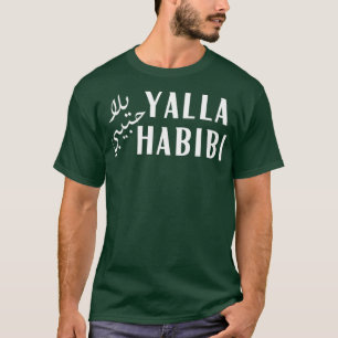 Yalla Habibi Arabiska muslimska Valentineser i Hon T Shirt