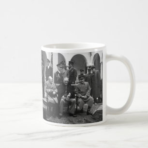 Yalta konferens Roosevelt Stalin Churchill 1945 Kaffemugg