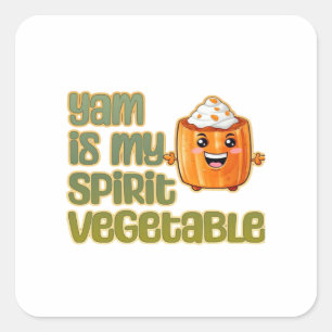 Yam är min sprit Vegetable Classic Fyrkantigt Klistermärke