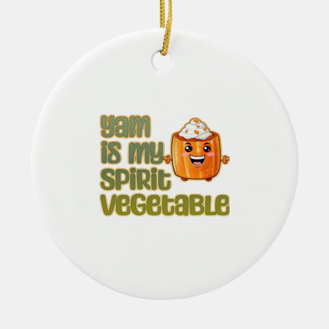 Yam är min sprit Vegetable Classic Julgransprydnad Keramik (Framsidan)