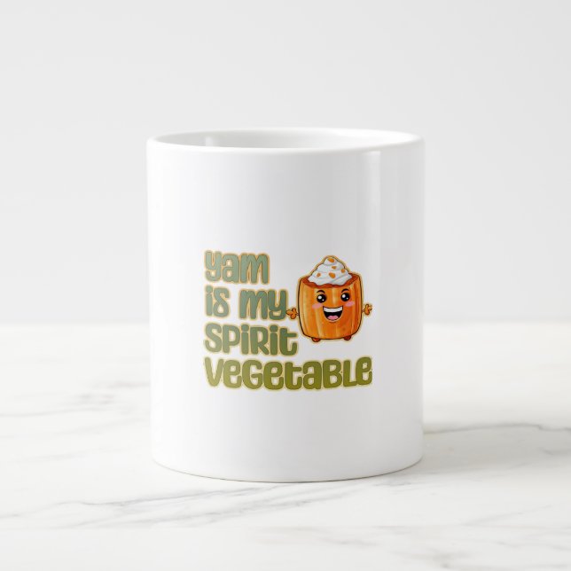 Yam är min sprit Vegetable Classic Jumbo Mugg (Framsidan)