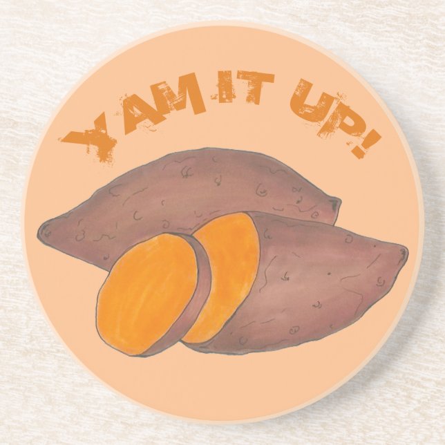Yam IT-Orange Sweet Potato Funny Foodie Underlägg (Framsidan)