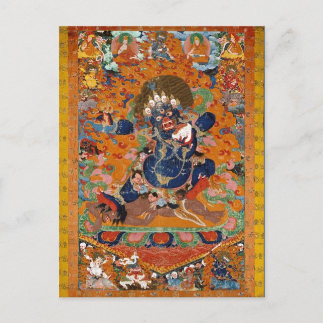 Yama Tibetansk buddhist Gudom Vykort (Framsida)
