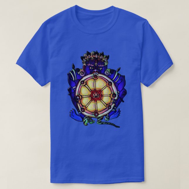 Yama & Wheel God Dödsgud i Indien Tee Shirt (Design framsida)