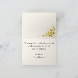Yamabuki Thank You Card Tack Kort