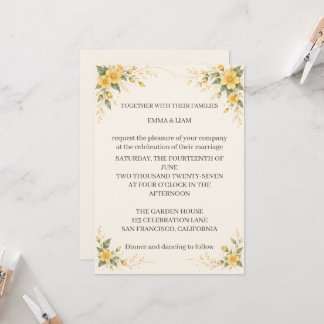 Yamabuki Wedding Invitation Inbjudningar