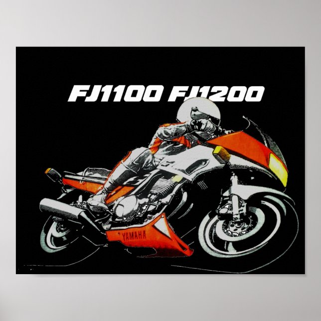 Yamaha FJ Vintage Design Poster (Framsidan)