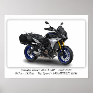 Yamaha Tracer 900 GT ABS motorcykel - A3 Poster
