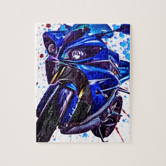 Yamaha YZF R1 Art Skriv ut Pussel (Vertikal)