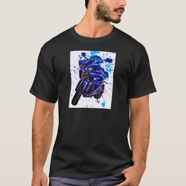 Yamaha YZF R1 konsttryck T-shirt (Framsida)