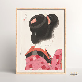Yamakawa Shuho Red Collar Elegance Japanska Poster