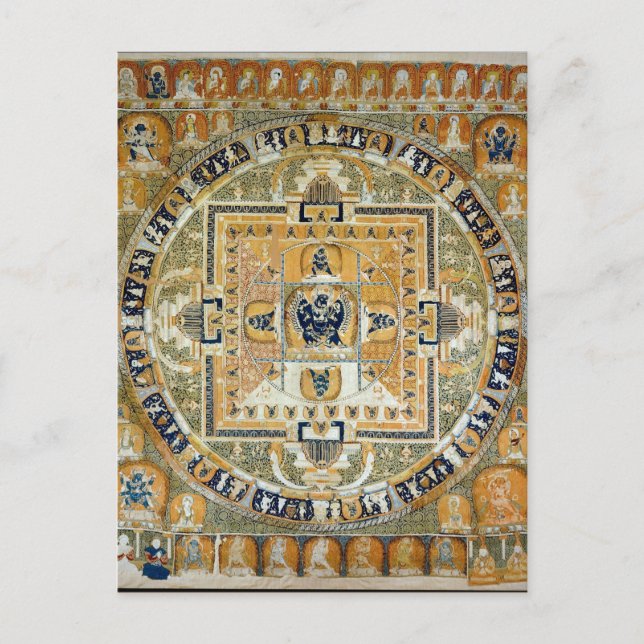 Yamantaka Vajrabhairava Tibetan Gudom Mandala Vykort (Framsida)