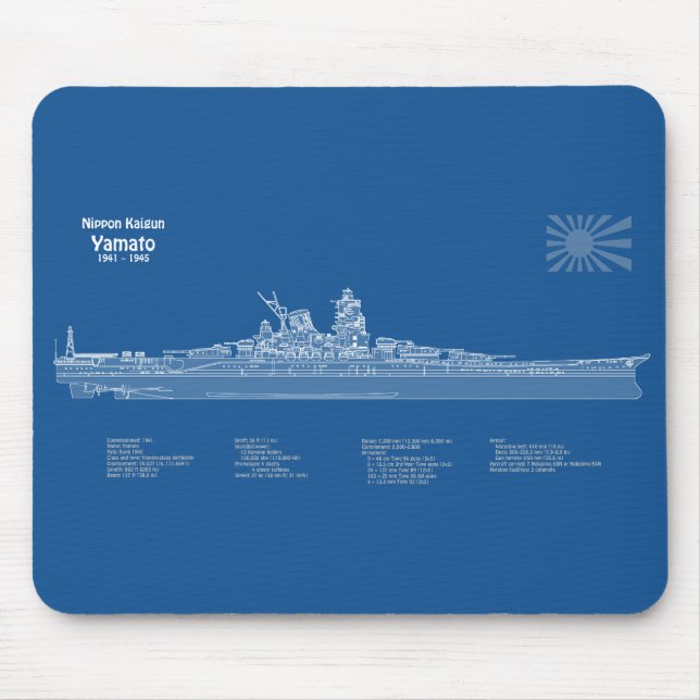 Yamato - Frakt Blueprint Plans ABD Musmatta (Framsidan)