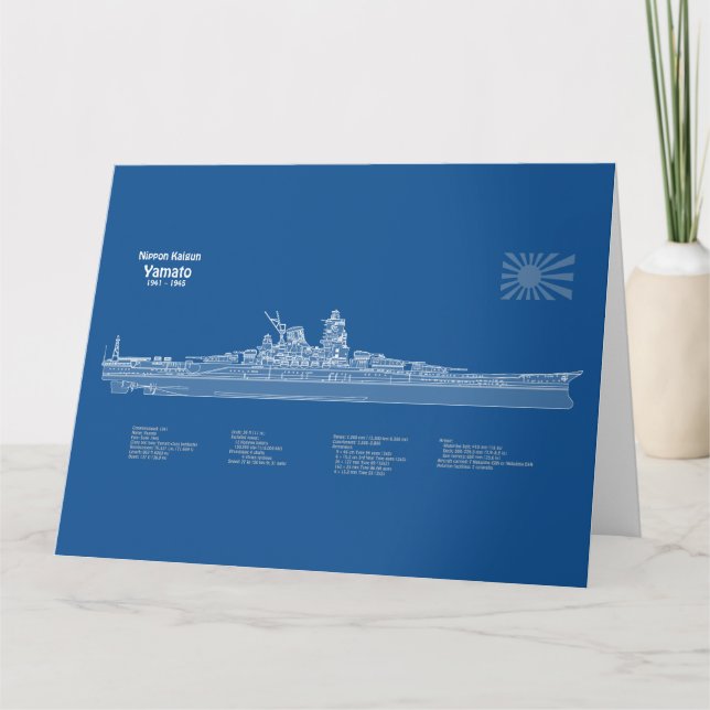 Yamato - Frakt Blueprint Plans ABD Tack Kort (Framsida)