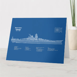 Yamato - Frakt Blueprint Plans ABD Tack Kort