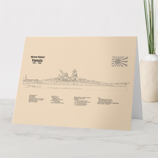 Yamato - Frakt Blueprint Plans SD Tack Kort (Framsida)