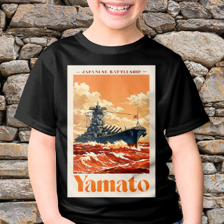 Yamato Japanskt slagskepp Vintage maritim affisch T Shirt