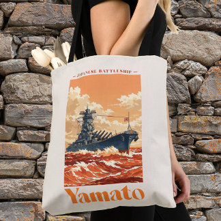 Yamato Japanskt slagskepp Vintage maritim affisch Tygkasse