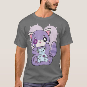 Yami Kawaii Fairy Kei Red Panda Måne Otaku Anime N T Shirt
