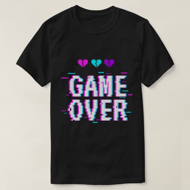 Yami Kawaii Game over Pastel Goth T-Shirt (Design framsida)