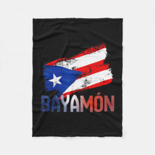 Yamón stad Puerto Rico flagga vintage rötter Boric Fleecefilt