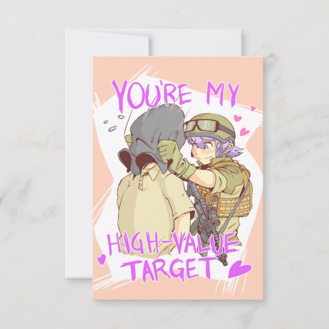 Yandere Operator Valentine 2 Inbjudningar (Framsida)