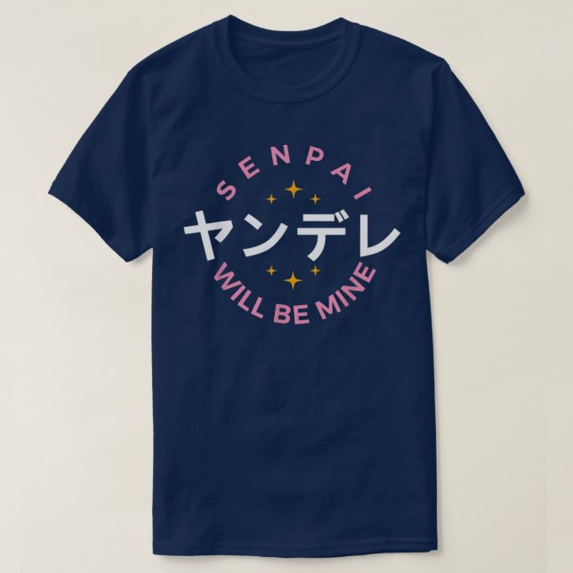 Yandere T Kawaii Japanska Anime Manga Otaku T Shirt (Design framsida)