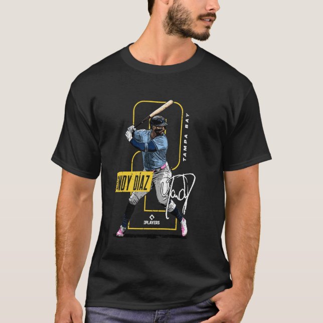 Yandy Díaz  MLB Basebollspelare MLBYDI201M T Shirt (Framsida)