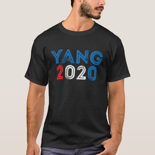 Yang 2020 Andrew Yang For President T Shirt (Framsida)