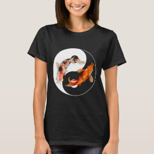 Yang Carp Balance Taijitu Japanska Nishikigoi Koi T Shirt