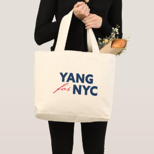 Yang för NYC New York City Mayor Val Support Jumbo Tygkasse