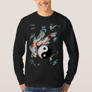 Yang Koi Fish Bläck T Shirt