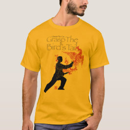 Yang Tai Chi"avfyra Phoenix" den guld- Tee Shirt