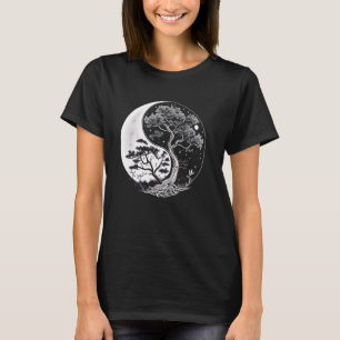 Yang Träd Liv Balans Harmoni Meditation Zen Yoga T Shirt