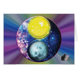 Yang-Yin/Sol-Måne Hälsningskort