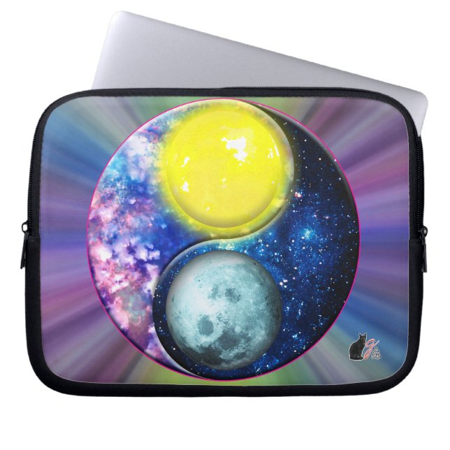 Yang-Yin / Sol-Måne Laptop Fodral (Framsidan)