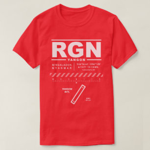 Yangon Internationell flygplats RGN T-Shirt