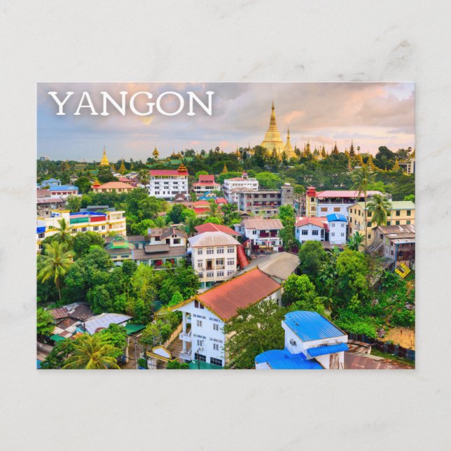 Yangon, Myanmar (Burma) vykort (Framsida)