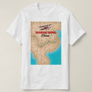 Yangtze River China karta poster T Shirt