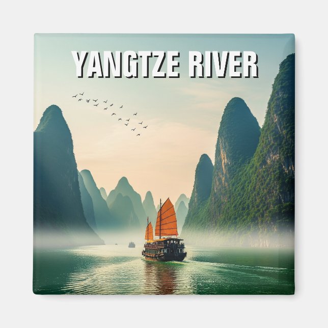 Yangtze River China Magnet (Framsidan)