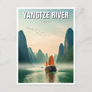 Yangtze River China Vykort