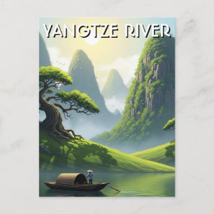 Yangtzefloden Kina Vykort