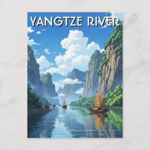 Yangtzefloden Kina Vykort