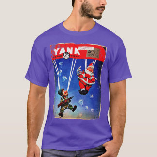 Yank Magazine 1943 WWII Paratroops Jultomten T Shirt